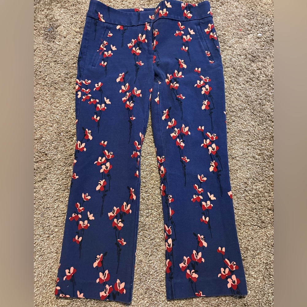 LOFT floral capri pants